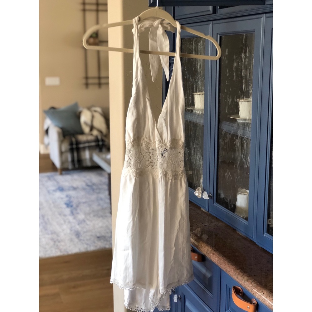 Brand New White Backless Romper